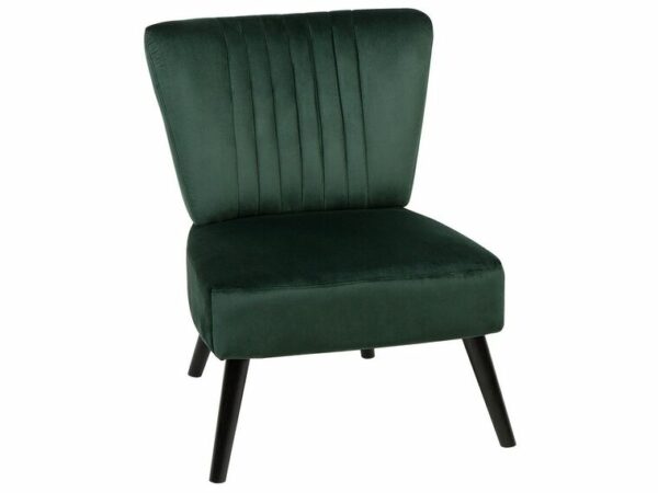 Groene fauteuil met luxe bekleding en stijlvol design, perfect voor een elegante setting